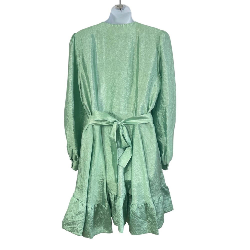 Stine Goya Farrow Satin Mini Dress Jade Green Women's Size Medium - Picture 4 of 7